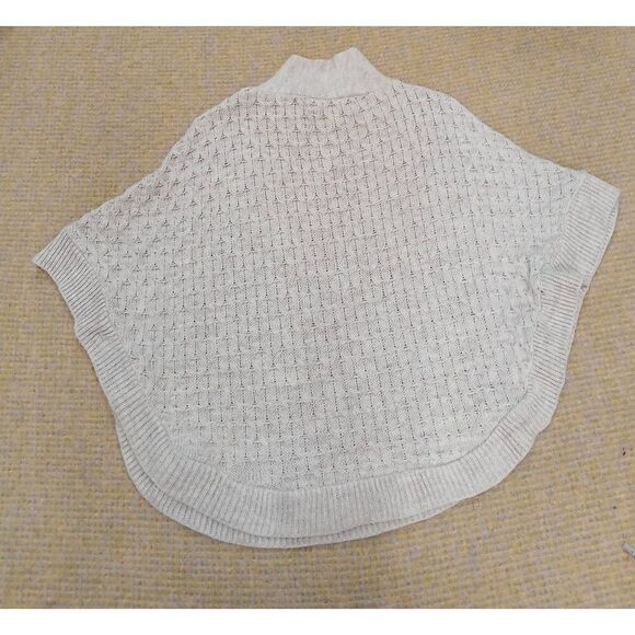 Isabel london womens medium cream beige wool blend hi neck poncho sweater - Picture 4 of 6